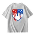 thumbnail image 1 of T-shirt à Manches Courtes Décontracté Col Rond Imprimé pour Usage Quotidien École Activités Extérieures Tissu Extensible Confortable Âges 3 13 Tee-Shirt Manches Courtes avec Soutien-Gorge Étagère Arc-en-Ciel, 1 of 5