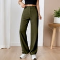 thumbnail image 2 of EDFBUYKRS Female Women Pants Casual Black Work Pants Women Tall Women's Wide Leg Pants High Waisted Dress Work Pants Business Casual Pants with Pockets Features: Xl, 2 of 8