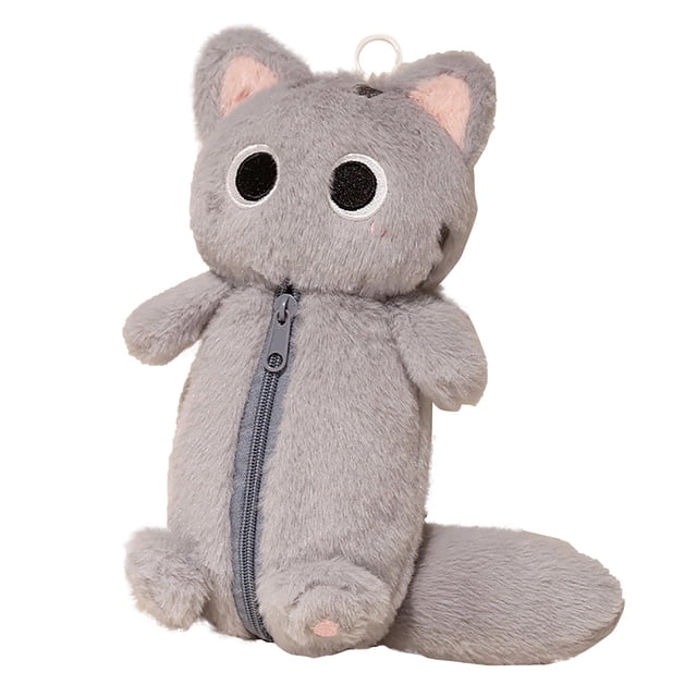 Fluff Plush Cute Puppy Bunny Cosmetic Bag Storage High Capacity Bag Pouch Holder Box Organizer School Supplies for Teen and Adult Girls School Supplies for Girls for School Supplies Storage