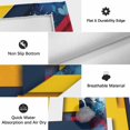 thumbnail image 5 of Yellow Blue Red Geometric Outdoor Rug for Patio/Deck/Porch, Non-Slip Large Area Rug 4 x 6 Ft, Modern Color Splash Indoor Outdoor Rugs Washable Area Rugs, Reversible Camping Rug Carpet Runner, 5 of 8