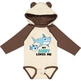 thumbnail image 3 of Inktastic My Aunt Loves Me with Cute Sharks Boys or Girls Long Sleeve Baby Bodysuit, 3 of 5