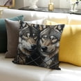 thumbnail image 3 of Patifu Wolf Pillow Cover for Kids Teens Adults,Tribal Ethnic Wildlife Cushion Case,Couple Wolves Wild Safari Animal Throw Pillow Cover,Exotic Dreamcatcher Decorative Pillow Cover 18x18in, 3 of 5