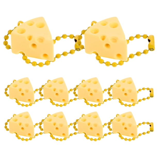 10 llaveros con colgante de queso, bonitos dijes de queso, llaveros, bolsas, decoración colgante.