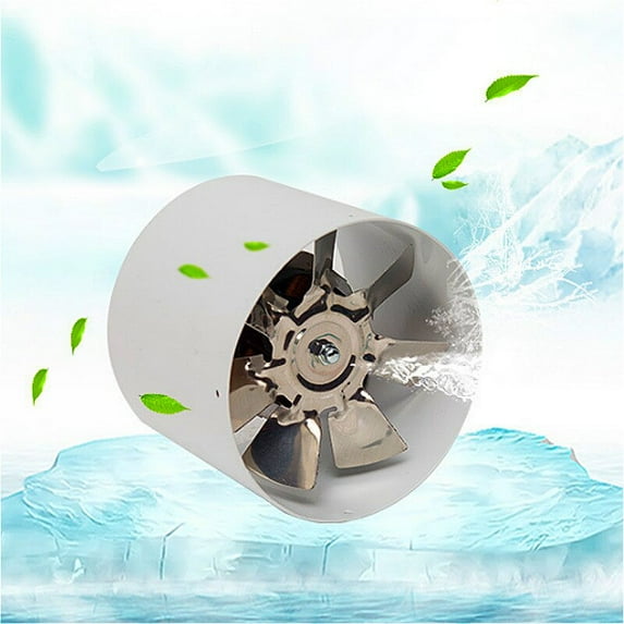 4" 10*7cm High Speed Mini Duct Booster Ducted Exhaust Fan Vent Fan Metal Inline Duct Fan Exhaust Ventilation AC220V 25W