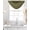 Green, variant on Olive Green Striped Sheer Waterfall Valance Curtains for Window, Vintage Stripes Ombre Rod Pocket Sheer Topper Swag Curtains for Living Room, Kitchen 38.5"W x 47.2"L, 1 Panel