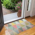thumbnail image 2 of Multi Color Triangle Checkered Pattern Door Rugs,Washable Non Slip Door Mats Indoor,Decorative Door Mats,Entry Mat Indoor for Entrance,Bedroom,Kitchen,Bathroom,17"x30", 2 of 6