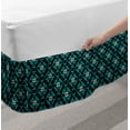 thumbnail image 2 of Abstract Bed Skirt, Continuous Mosaic Like Geometric Squares Tile Inspired Pattern, Elastic Bedskirt Dust Ruffle Wrap Around for Bedding Decor, 4 Sizes, Charcoal Grey and Multicolor, by Ambesonne, 2 of 2