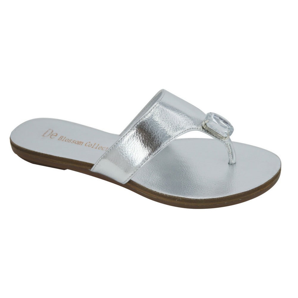 silver sandals walmart