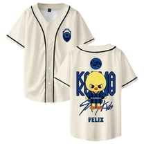 Stray Kids SKZ Karma Felix Merch Baseball Jersey Short Sleeve Button-up Shirts Women Men Streetwear Tops