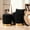 Sherpa Black, variant on Round Ottoman with Storage Set of 2 Light Gray Velvet Vanity Stool | Upholstered,Small Ottoman Coffee Table, Removable Lid,Foot Stool for Living Room,Bedroom,Assembly Free,Gold and Light Gray