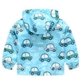 thumbnail image 2 of ATOGUTA Boys Girls Peacoat Cute Print Zip Up Hooded Jacket Boys Girls Long Sleeve Windproof Coat Sky Blue, Size 18M-5T, 2 of 5