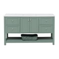 thumbnail image 3 of Lakeshore 60" Single Bathroom Vanity with Sage Green Cabinet and Engineered White Top, 3 of 6