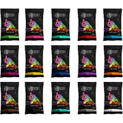 Holi Festival Color Powder - 15 color 15 pack 1lb - Yellow, Pink, Green, Purple, Orange, Red, Aquamarine, Magenta, Navy Blue, True Blue, Black, Brown, Grey, White, Teal - Premium, Made in the USA!