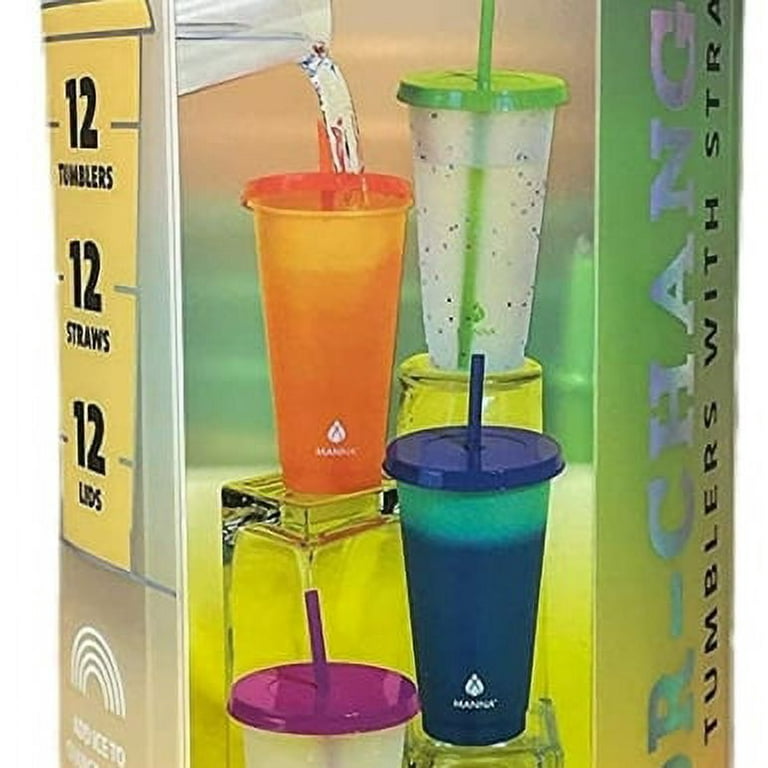 Set of 5 Confetti Color Changing Kids Cups with Colored Lids and Straw –  Candy Wrapper Store