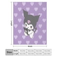 thumbnail image 2 of KUROMI Throw Blanket Cute Flannel Anime for Girls Boys Men Women, 2 of 7