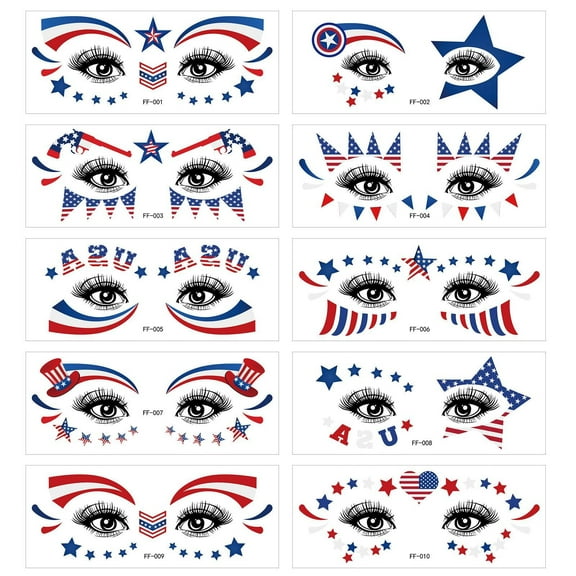 OAVQHLG3B 4th of July Sticker, Make-a-face Stickers, Patriotic Crafts Stickers, Independence Day Make Your Own Stickers, Fourth of July Sticker Decorations, Memorial Day