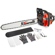 XtremepowerUS 22" Chainsaw 58cc Gas Engine Wood Cutting Aluminum Gasoline Gas 2-Stroke Chainsaw Cutting Wood Cutter Industry Engine Motor EPA
