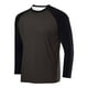 thumbnail image 1 of pstuiky camisas de manga larga para hombre, Camisa deportiva transpirable de manga larga raglán con cuello redondo para hombre, de color sólido camisetas de hombre s, 1 of 2