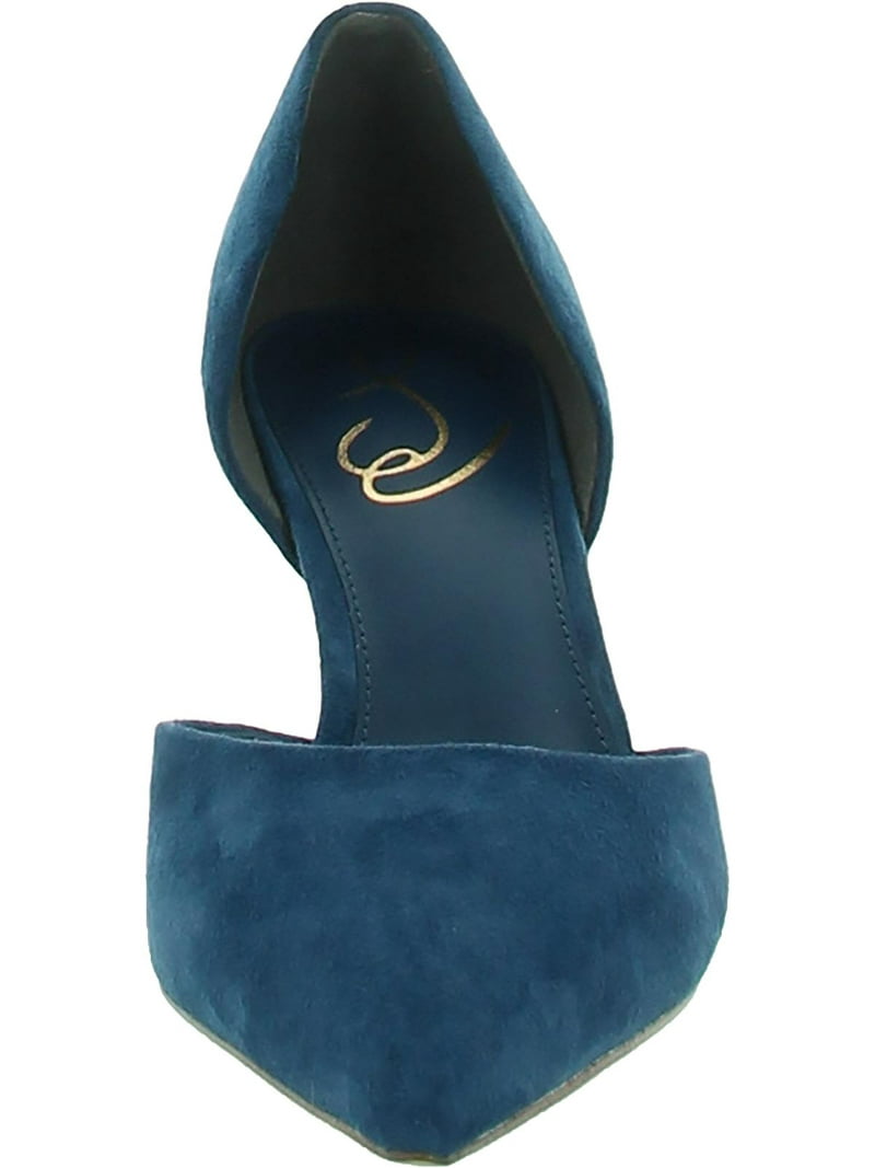 Sam Edelman Viv Sapphire Slip-On Pointed Toe Suede D'Orsay Mid