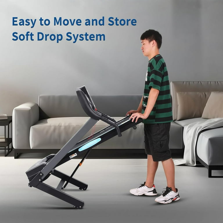 MaxKare Treadmill with Auto Incline Folding Treadmill 12 Incline 2.5 Horse Power 15 Preset for Home Use 8.5 mph Range
