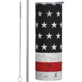 thumbnail image 2 of 20oz Insulated Stainless Steel Tumbler Mug | American Flag Cup with Lid and Straw | Hot and cold insulation |Gifts for Men Women Teens, 2 of 6