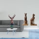 thumbnail image 2 of Figura de cabeza de ciervo, escultura de resina, adorno animal, estatua decorativa, sujetalibros de mesa, estatua de gato, ideal para regalar, decorac, 2 of 8