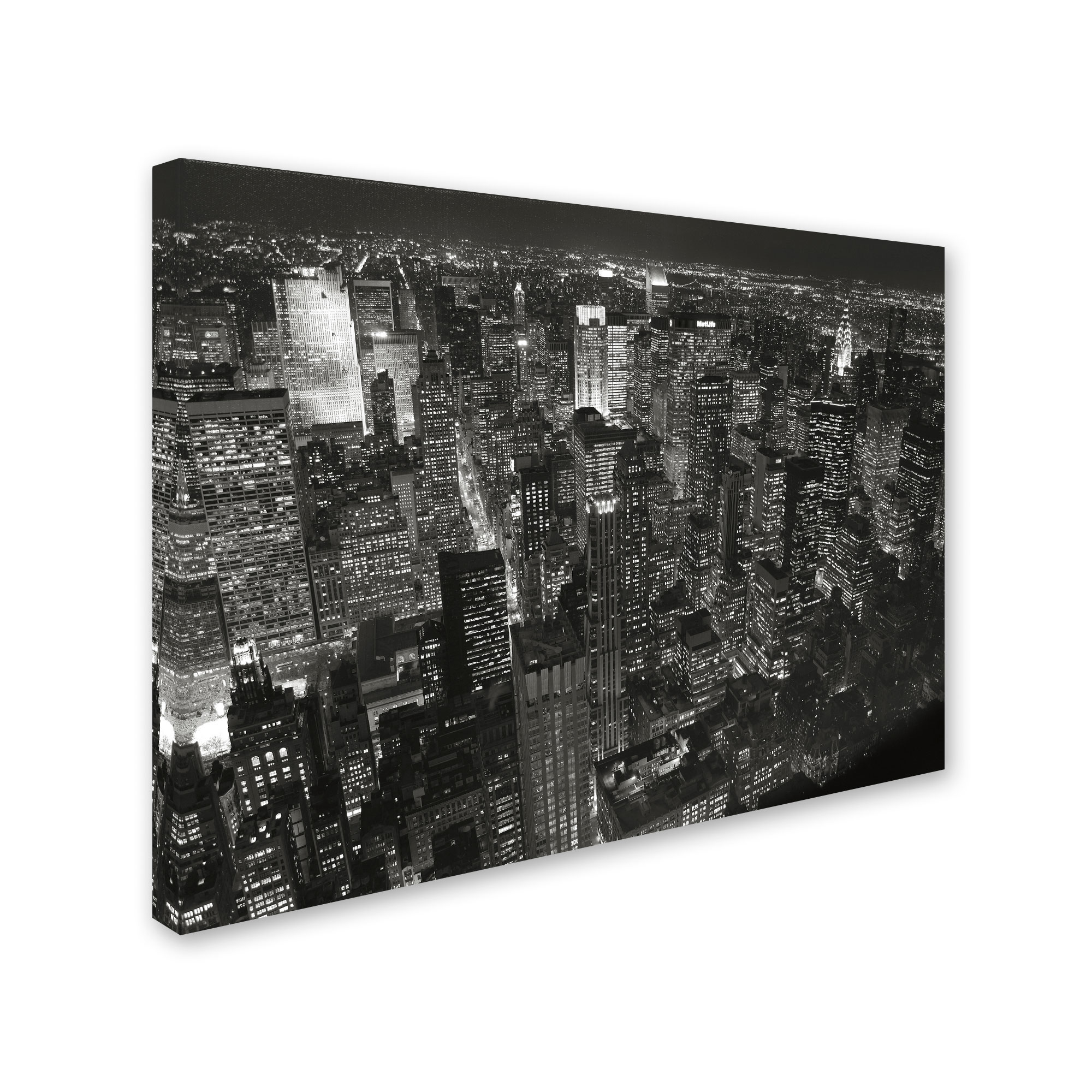 Trademark Fine Art "Night Skyline" Canvas Art by Chris Bliss