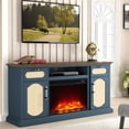 thumbnail image 6 of FESTIVO Rustic TV Stand with Fireplace for up to 65" TVs - Navy, 6 of 10