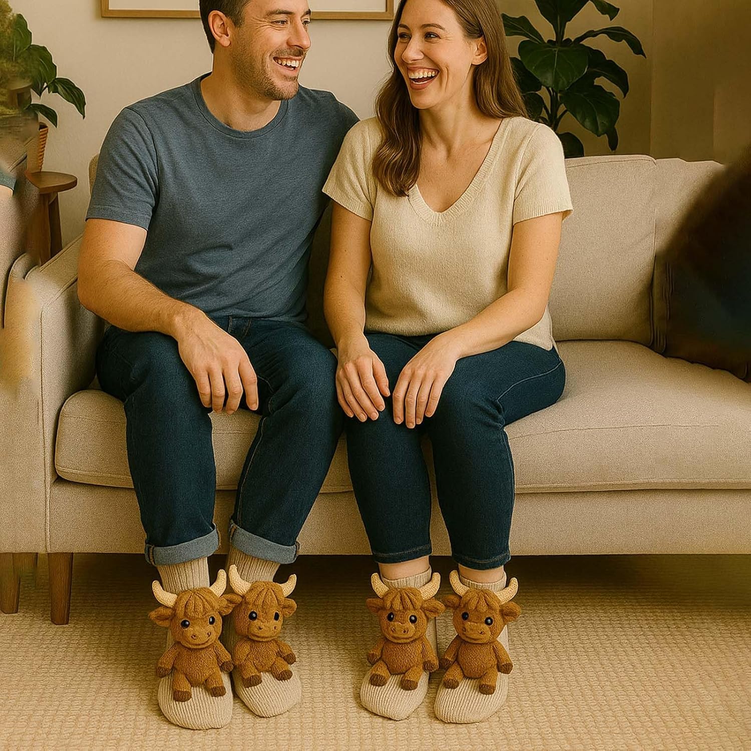 3D Tier Socken Lustige Motive – Highland Cow, Croc, Faultier, Weihnachtssocken, Kompression, Für Mädchen, Kinder & Frauen
