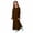 Coffee, variant on Girls Abaya Dress Plain Crewneck Musli𝗆 Prayer Kaftan Dress for Ramadan & Mosqu𝖾 Comfortable Modest Robe for Everyday Wear