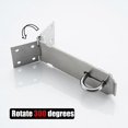 thumbnail image 4 of Door Hasp Latch Lock, 5 Inch Stainless Steel Safety Packlock Clasp, Brushed Finish 4 Pack, DL130-BN-P4, 4 of 4