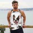 thumbnail image 6 of Gukieu Pedigree dogs collage Print Men's Quick Dry Fitness Vest, Round Neck Sleeveless Fitness Bodybuilding Top-XX-Large, 6 of 7