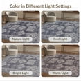 thumbnail image 7 of ODIKA 3'x5' Washable Area Rug Non-Slip, Flatweave, Easy Care Vinyl Moth Distressed Panel Traditional Decorative Motifs Butterfly for Hallway, Laundry Room, 7 of 7