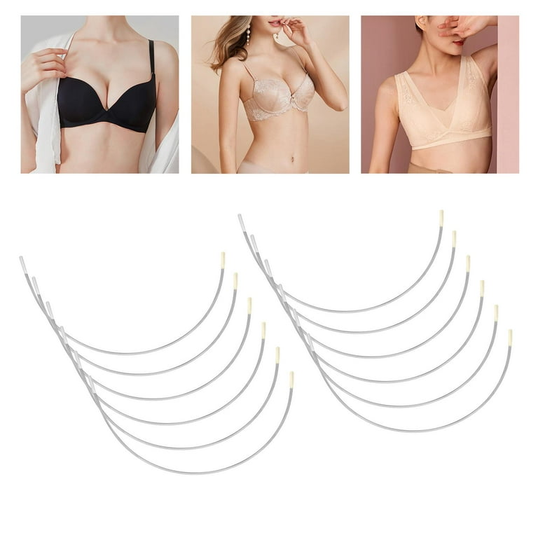 Pairs Coated Bra Underwire Replacement Stainless Steel Making Supplies 