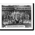 thumbnail image 2 of Historic Framed Print, [Group portrait of Freemasons of Anglo-Saxon Lodge, seated and standing, in ceremonial dress, 17-7/8" x 21-7/8", 2 of 9