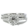 thumbnail image 1 of 1/4ct Pave Halo Diamond Mount Engagement Ring Setting, 1 of 2