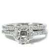 Pompeii 1/4ct Pave Halo Diamond Mount Engagement Ring Setting (G/H,I1)