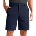 thumbnail image 2 of Men's Big & Tall Casual Shorts Stretch Quick Dry Solid Color Lightweight Breathable Spill Proof Long Dress Golf Shorts, 3XL, 2 of 5