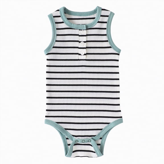 Ccpelsie Infant Baby Boy Girl Summer Romper Jumpsuit Short Sleeve One Piece Outfit Summer Clothes(Green,3-6 Months)