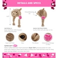 thumbnail image 5 of DolliBu Happy Mother's Day Super Soft Brown Llama Plush Hat - Cute Stuffed Animal with Pink Heart Message for Best Mommy, Grandma, Wife, Daughter - Cute Farm Life Plush Toy Gift - 16.5 Inches, 5 of 6