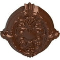 thumbnail image 3 of Ekena Millwork 26 3/8"W x 17 1/4"H x 1 3/4"P Marcella Ceiling Medallion (Fits Canopies up to 3"), Hand-Painted Copper Penny, 3 of 4