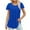 Blue, variant on Sevevn Women's Fashion Printed T-shirt 3/4 Sleeves Blouse Round Neck Casual Tops Black L Deal of the Week