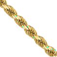 thumbnail image 4 of 14K Solid Yellow Gold 4mm Rope Chain Twisted Link Necklace, 4 of 5