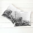 thumbnail image 6 of Ambesonne Black White Throw Pillow Cover 2 Pack, Savannah Animals Sketch, 16", White and Black, 6 of 7