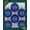 Sapphire Blue Spangle, variant on Glass Christmas Tree Ornaments - 67mm / 2.63" [6 Pieces] Designer Balls from Christmas By Krebs Seamless Hanging Holiday Decor (Sapphire Blue Spangle)