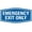 Blue, variant on Signs ByLITA Fancy Emergency exit only Sign - Laser-Engraved Lettering | Durable ABS Plastic | Vibrant Colors | Powerful Foam Tape Sign (Black) - Large