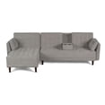 thumbnail image 4 of Sala Modular Sofá Cama Reversible De Velvet Gris Claro Beehive Memory Foam Modelo Annara, 4 of 9