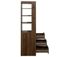 thumbnail image 4 of 70.87 in. Tall Wood 4-Shelf Bookcase with 3 Drawers, 4 of 13