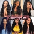 thumbnail image 2 of Alimice Lace Front Human Hair Wigs 13x4 Water Wave HD Lace Front Human Hair Wigs Pre Plucked for Black Women Brazilian Human Hair Wig with Baby Hair 180 Density 28 inch, 2 of 7