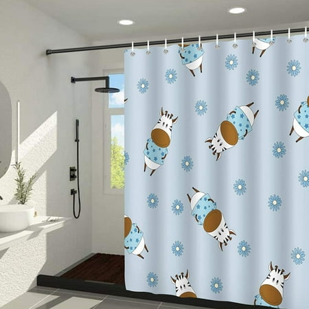 Zebra Print Shower Curtain Liner, Animal Print Shower Curtain Set